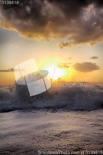 Image of Beautiful sunset on the Mediterranean coast