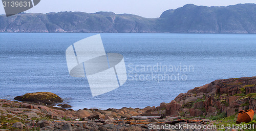 Image of coast of Barents sea with bay