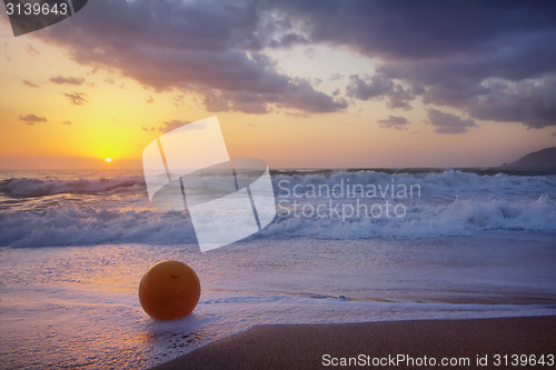 Image of Beautiful sunset on the Mediterranean coast