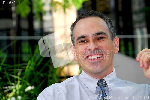 Image of Businessman laughing