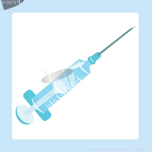 Image of Medical syringe with the medicine or drug