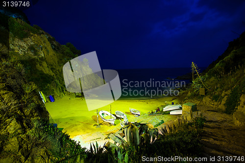 Image of small bay of the Mediterranean, Tossa de Mar, Catalonia, Spain, 