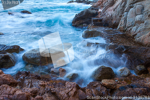 Image of wave blue sea