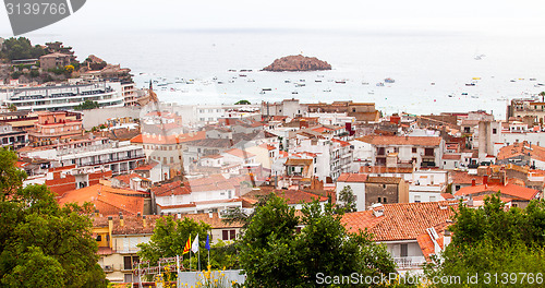 Image of panorama of the town Tossa de Mar, Spain