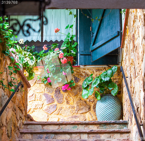 Image of interior patio on the Mediterranean coast