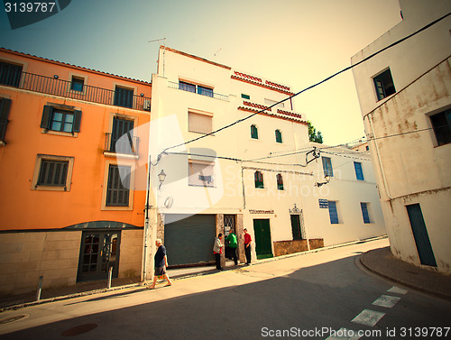 Image of Spain, Tossa de Mar, street in Mediterranean town