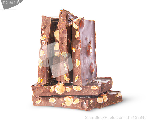Image of Vertical and horizontal stack of chocolate bars