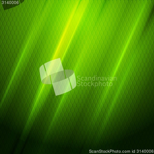 Image of Green shiny hexagon texture background