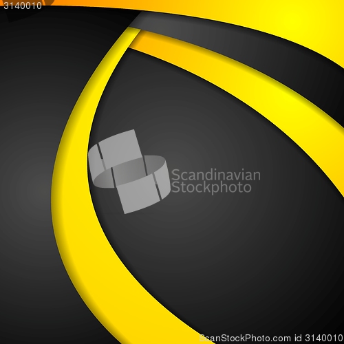 Image of Dark abstract corporate wavy background