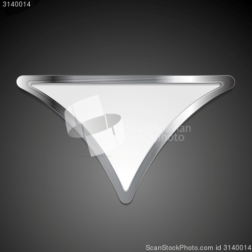 Image of Abstract metallic triangle logo