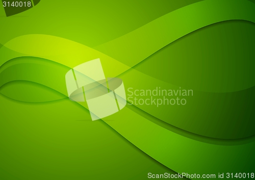 Image of Bright green wavy background