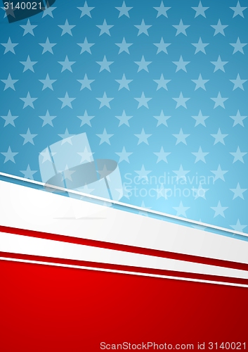 Image of Corporate bright abstract background. USA colors