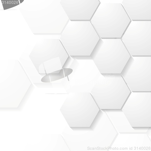 Image of Abstract grey hexagons tech design