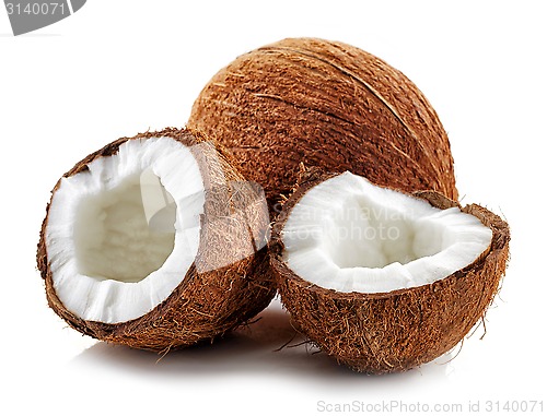 Image of coconut on a white background