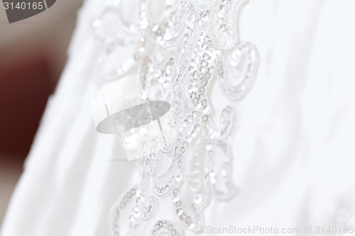 Image of Beautiful wedding dress detail