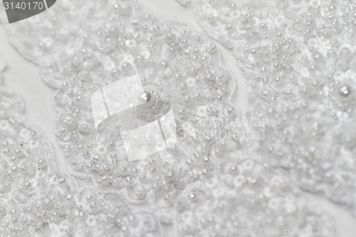 Image of Detail of wedding lace