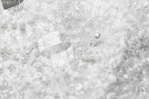 Image of Detail of wedding lace