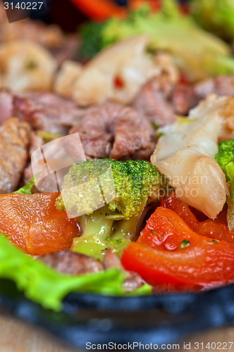 Image of meat with vegetables