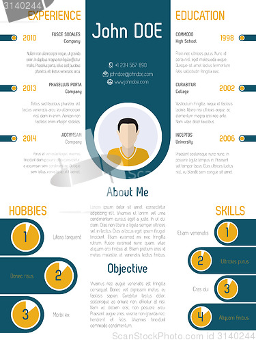 Image of Cool modern resume curriculum vitae design 