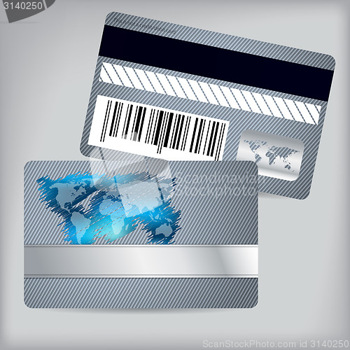 Image of Loyalty card with scribbled map and striped background