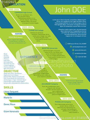 Image of Modern resume with unusual design