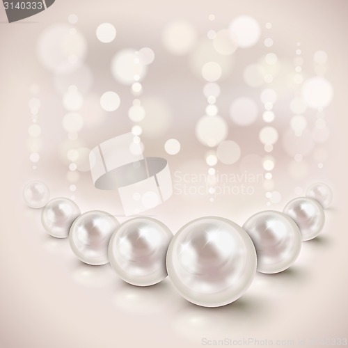 Image of White pearls background