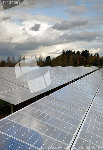 Image of Clean Green Energy Farm Solar Power Panels 