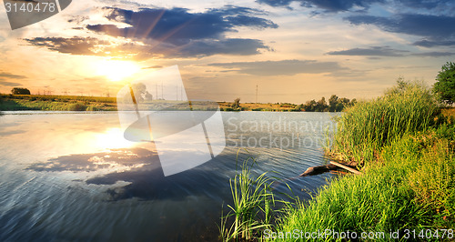 Image of Clouds in river