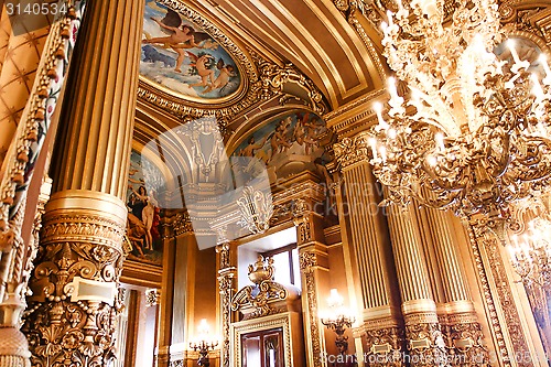 Image of The Palais Garnier, Opera de Paris, interiors and details