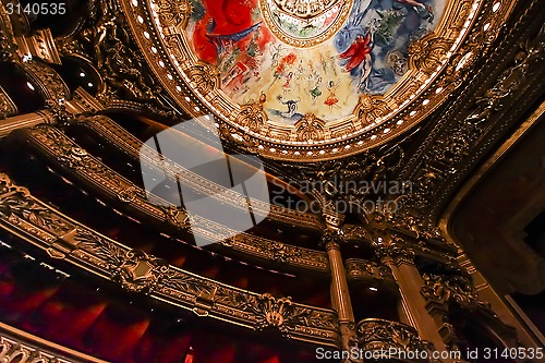 Image of The Palais Garnier, Opera de Paris, interiors and details