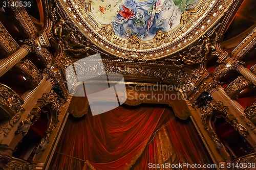 Image of The Palais Garnier, Opera de Paris, interiors and details