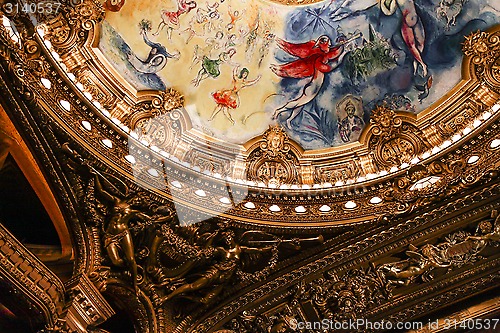 Image of The Palais Garnier, Opera de Paris, interiors and details