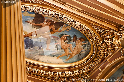 Image of The Palais Garnier, Opera de Paris, interiors and details