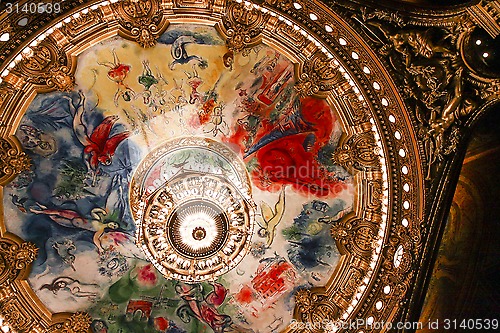 Image of The Palais Garnier, Opera de Paris, interiors and details