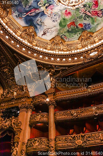 Image of The Palais Garnier, Opera de Paris, interiors and details