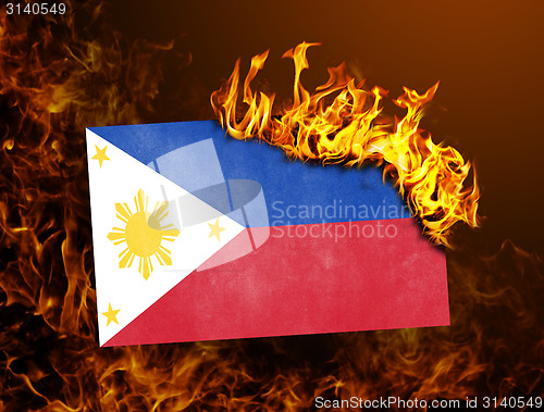 Image of Flag burning - Philippines