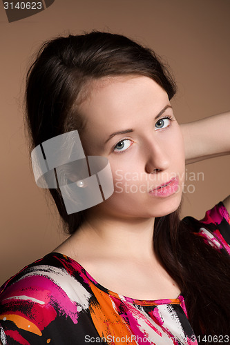 Image of Fashion portrait of beautiful young girl 