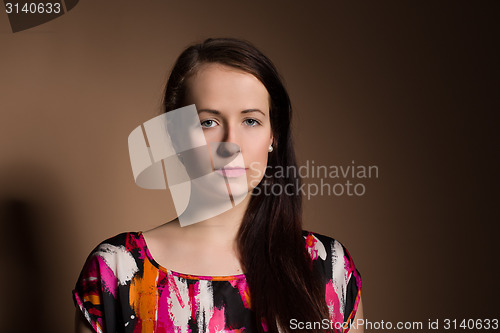 Image of Fashion portrait of beautiful young girl 