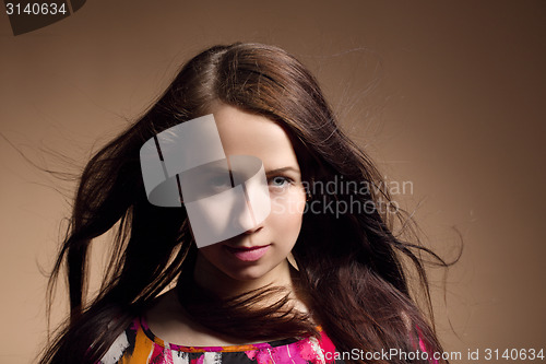 Image of Fashion portrait of beautiful young girl 