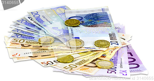 Image of Euro banknotes and coins