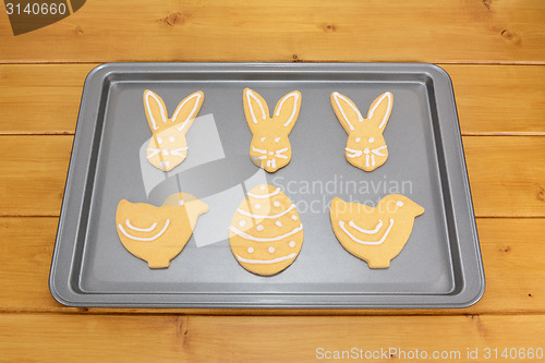 Image of Easter cookies decorated with white frosting