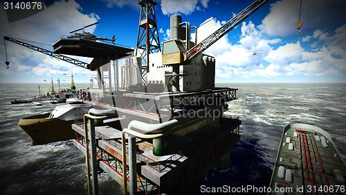 Image of Oil rig  platform