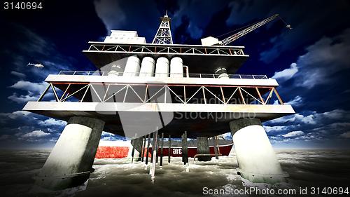 Image of Oil rig  platform