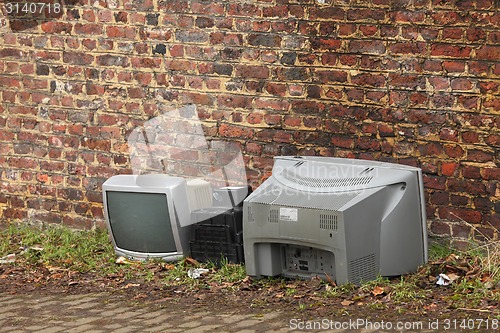 Image of Old TVs thworn out