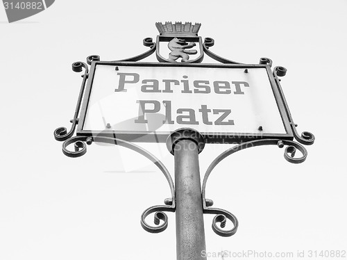 Image of  Pariser Platz sign 