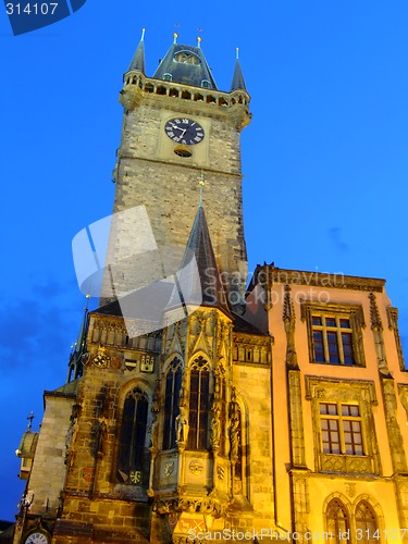 Image of The town hall clock tower of the Old Town in Prague