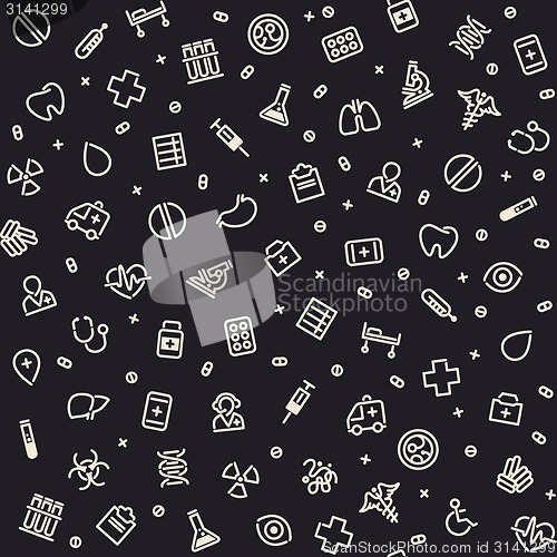 Image of Dark Seamless Medical Pattern