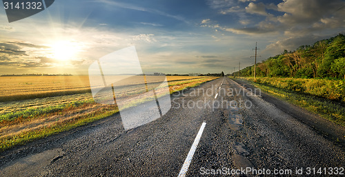 Image of Road and field