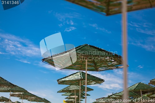 Image of beach with parasol