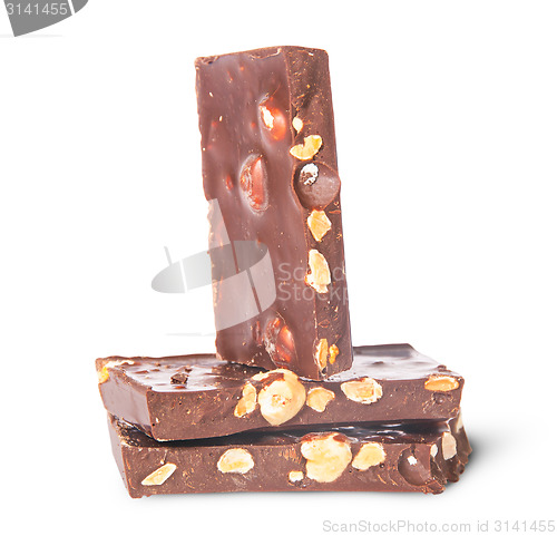 Image of One vertical to two horizontal chocolate bars